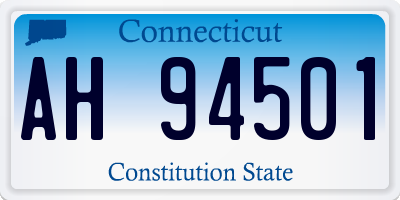 CT license plate AH94501