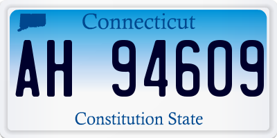 CT license plate AH94609