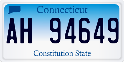 CT license plate AH94649