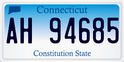 CT license plate AH94685