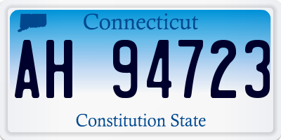 CT license plate AH94723