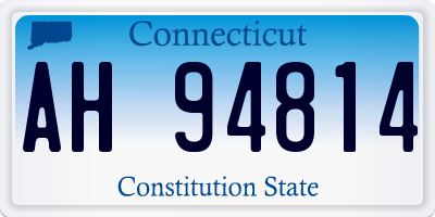 CT license plate AH94814