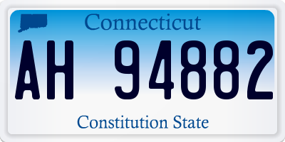 CT license plate AH94882