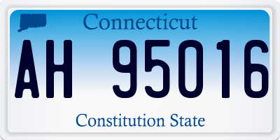 CT license plate AH95016