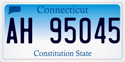 CT license plate AH95045