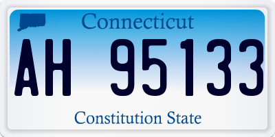CT license plate AH95133