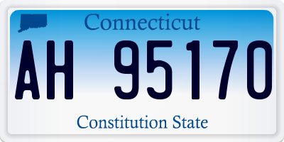 CT license plate AH95170