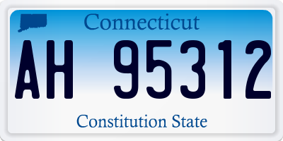 CT license plate AH95312