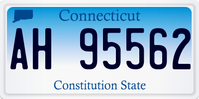 CT license plate AH95562
