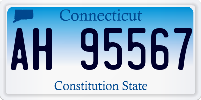 CT license plate AH95567