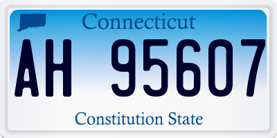CT license plate AH95607