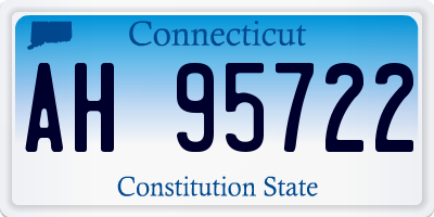 CT license plate AH95722