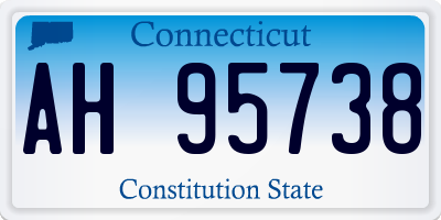 CT license plate AH95738