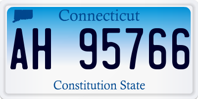 CT license plate AH95766