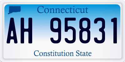 CT license plate AH95831