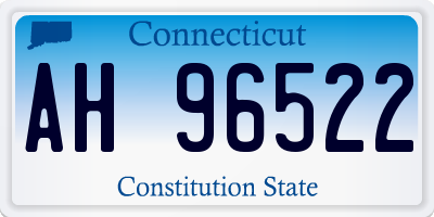 CT license plate AH96522