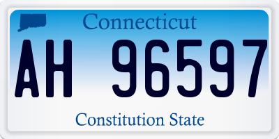 CT license plate AH96597