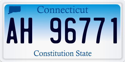 CT license plate AH96771