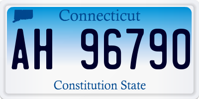 CT license plate AH96790