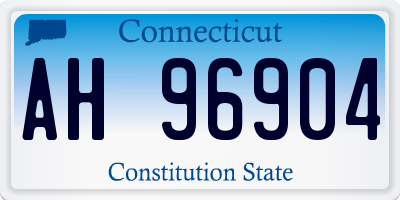 CT license plate AH96904