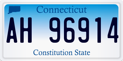 CT license plate AH96914