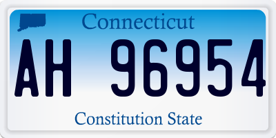 CT license plate AH96954