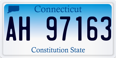 CT license plate AH97163