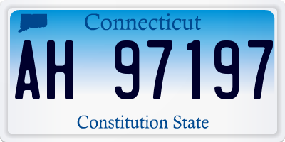 CT license plate AH97197