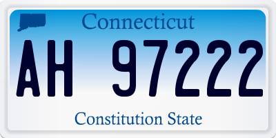 CT license plate AH97222