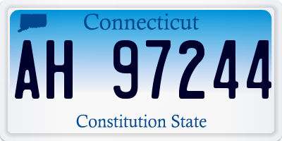 CT license plate AH97244