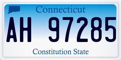 CT license plate AH97285