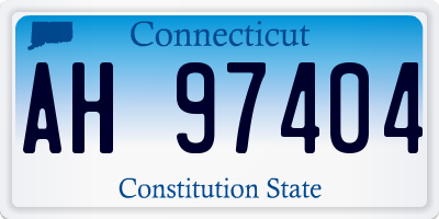 CT license plate AH97404