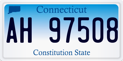CT license plate AH97508