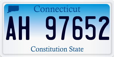 CT license plate AH97652