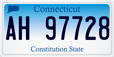 CT license plate AH97728