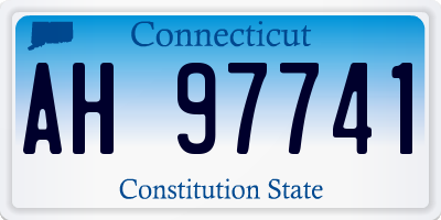 CT license plate AH97741