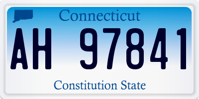 CT license plate AH97841