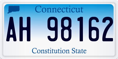 CT license plate AH98162