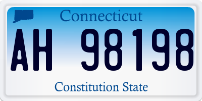 CT license plate AH98198