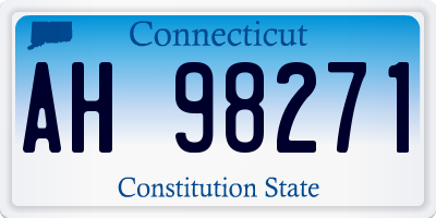 CT license plate AH98271