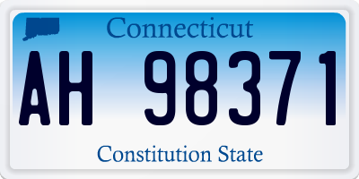 CT license plate AH98371