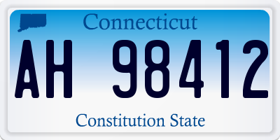 CT license plate AH98412