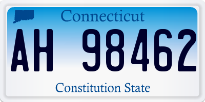 CT license plate AH98462