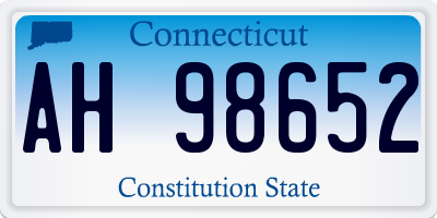 CT license plate AH98652