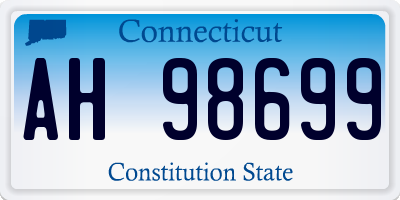 CT license plate AH98699