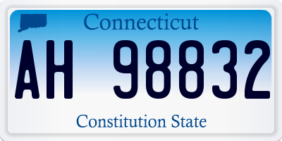 CT license plate AH98832