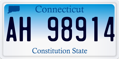 CT license plate AH98914