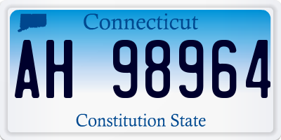 CT license plate AH98964
