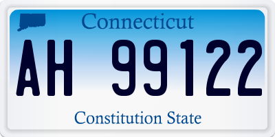 CT license plate AH99122