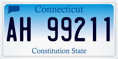 CT license plate AH99211